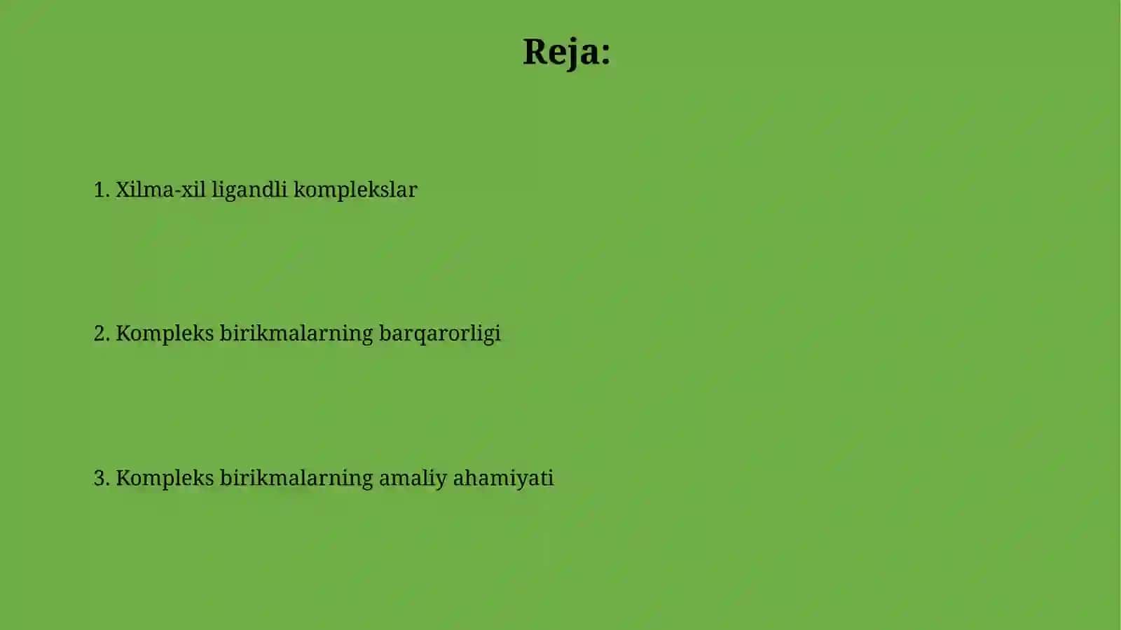 Kompleks birikmalar 2