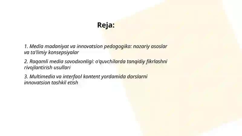 Media madaniyat va innovatsion pedogogika 2