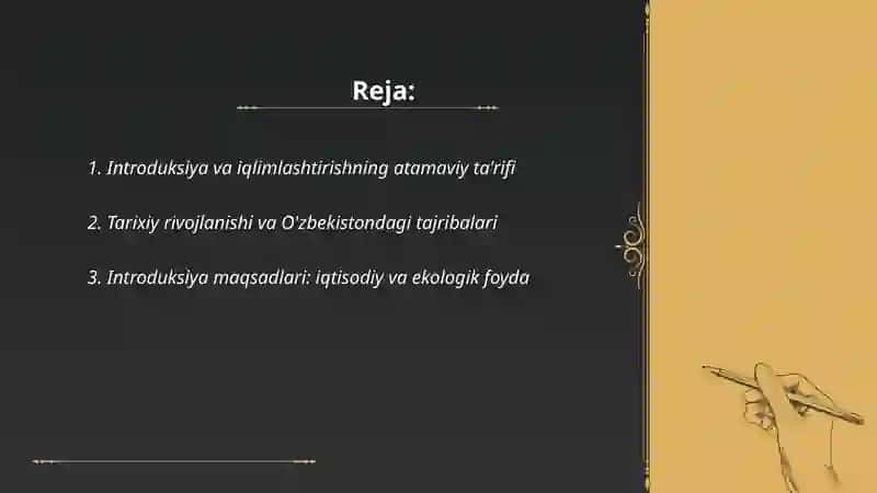 Introduksiya va iqlimlashtirish 2
