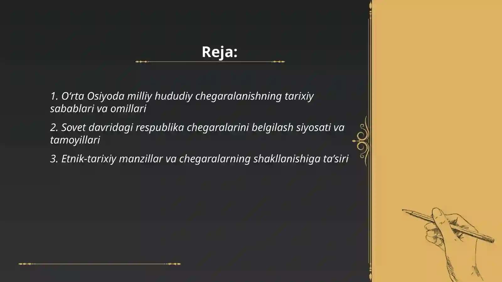 Òrta osiyoda milliy hududiy chegaralanishning amalga oshirilishi va uning natijalari 2