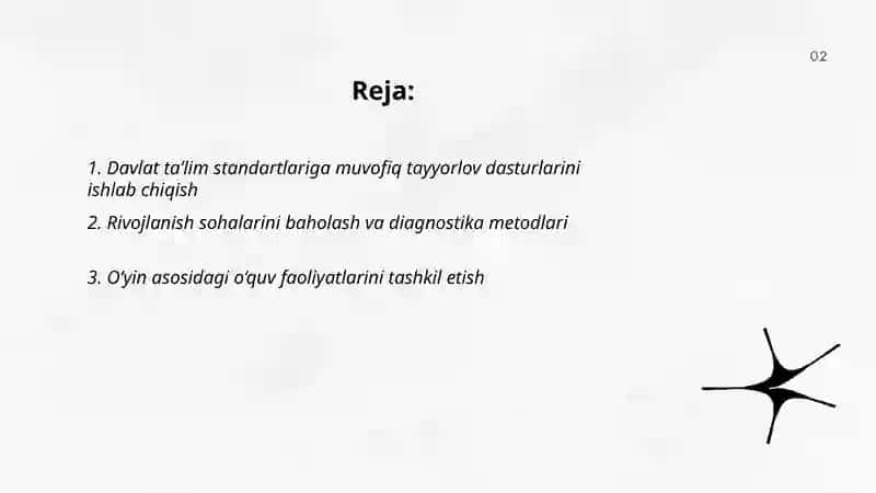 Davlat talablari asosida bolalarnni maktabga tayyorlash 2