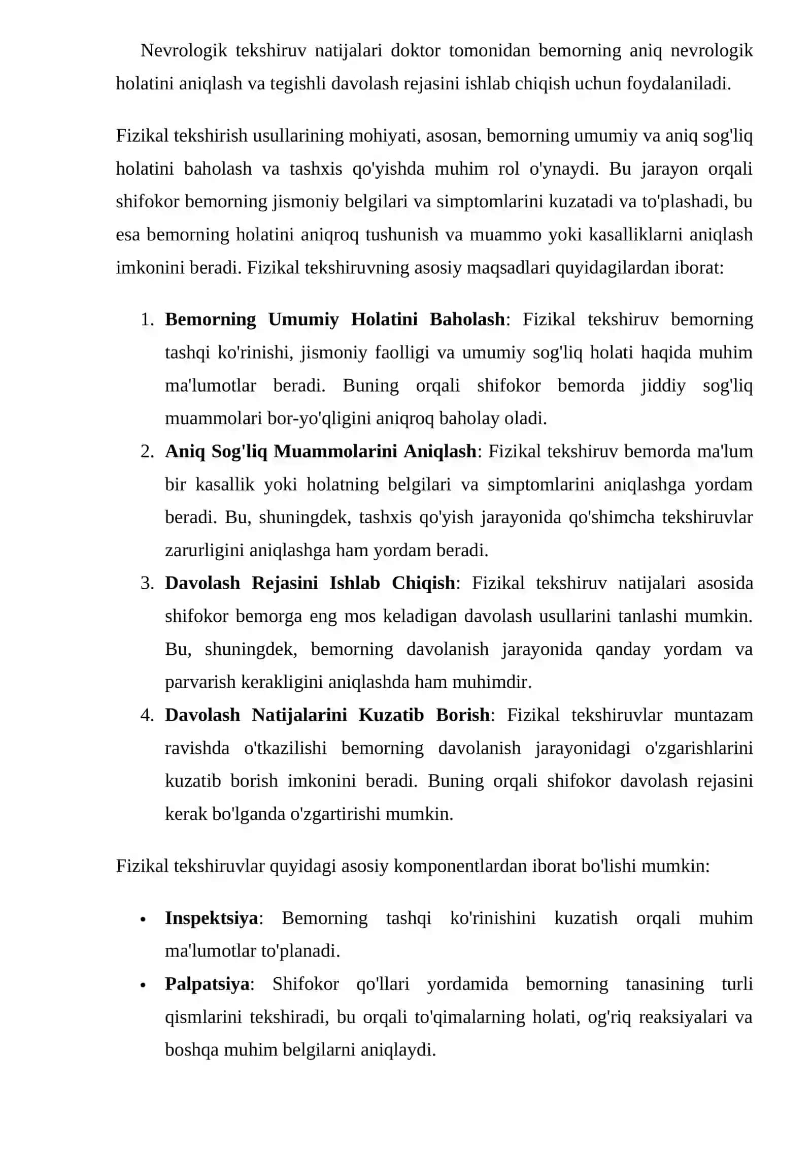Nevrologik bemorlarni fizikal tekshirish usullarining mohiyati va o`ziga xosligi 2