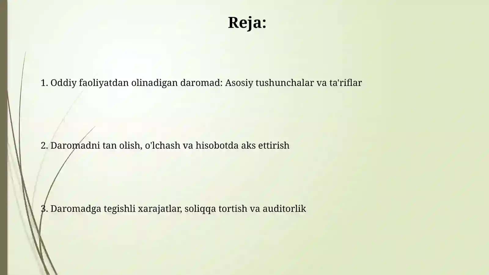 Oddiy faoliyatdan olinadigan daromad 2