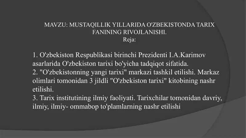TARIXDAVLAT UNIVERSITETI TARIX FAKULTETI 4-KURS TALABASI ISHONQULOV ANIL 2