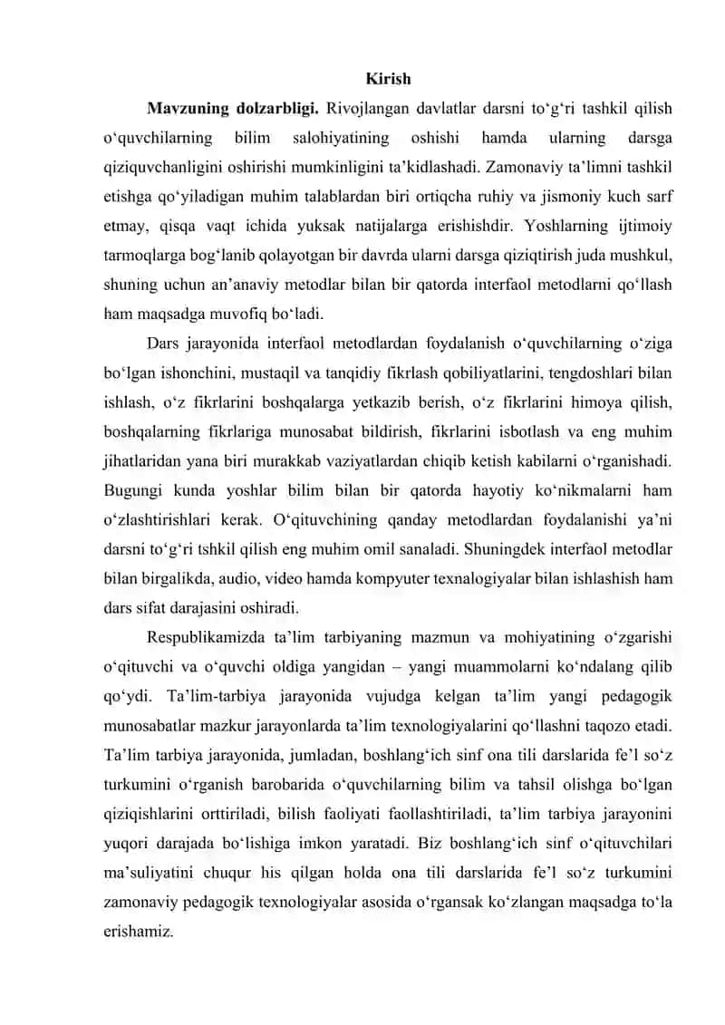Boshlang‘ich sinf ona tili darslarida Son mavzusini oʻrganish metodikasi 2
