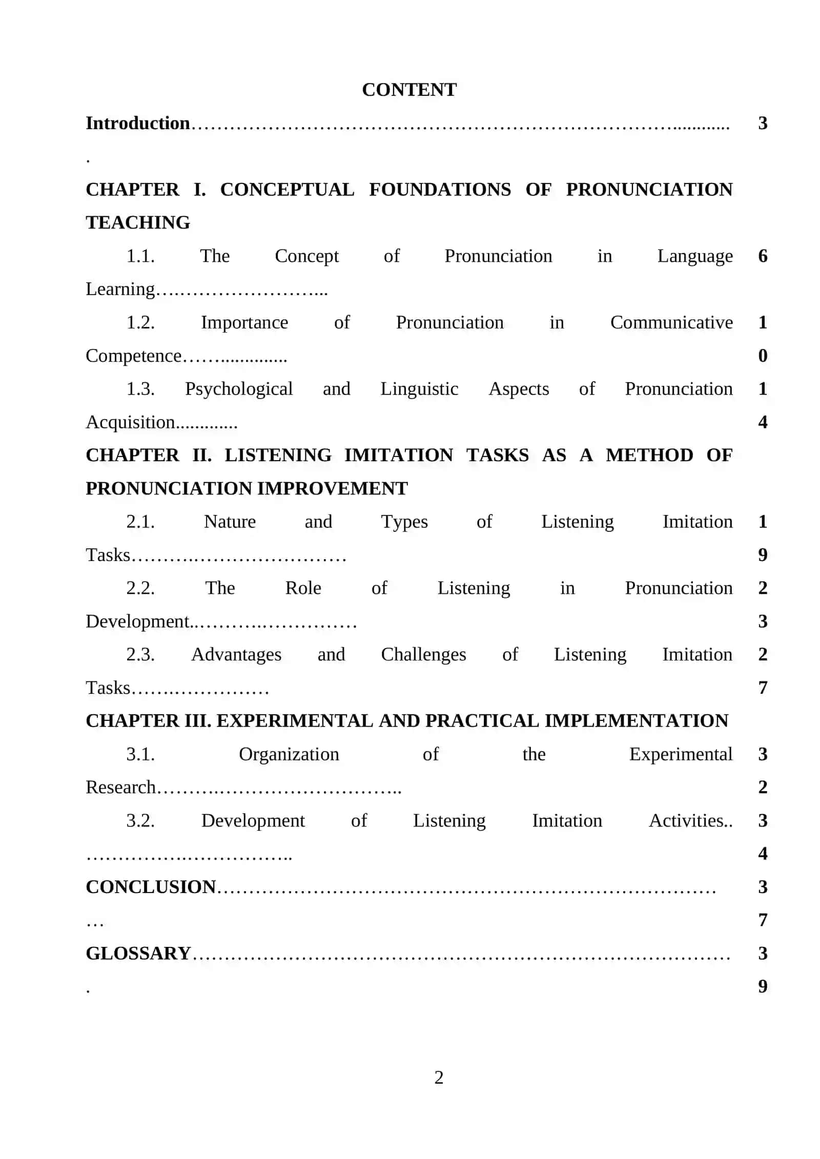 LISTENING IMITATION TASKS AS A METHOD OF PRONUNCIATION IMPROVEMENT 2
