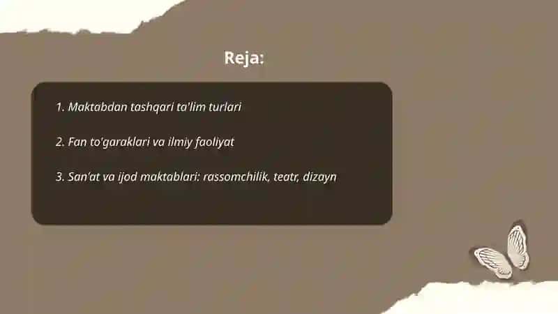 Maktabdan tashqari ta'lim 2