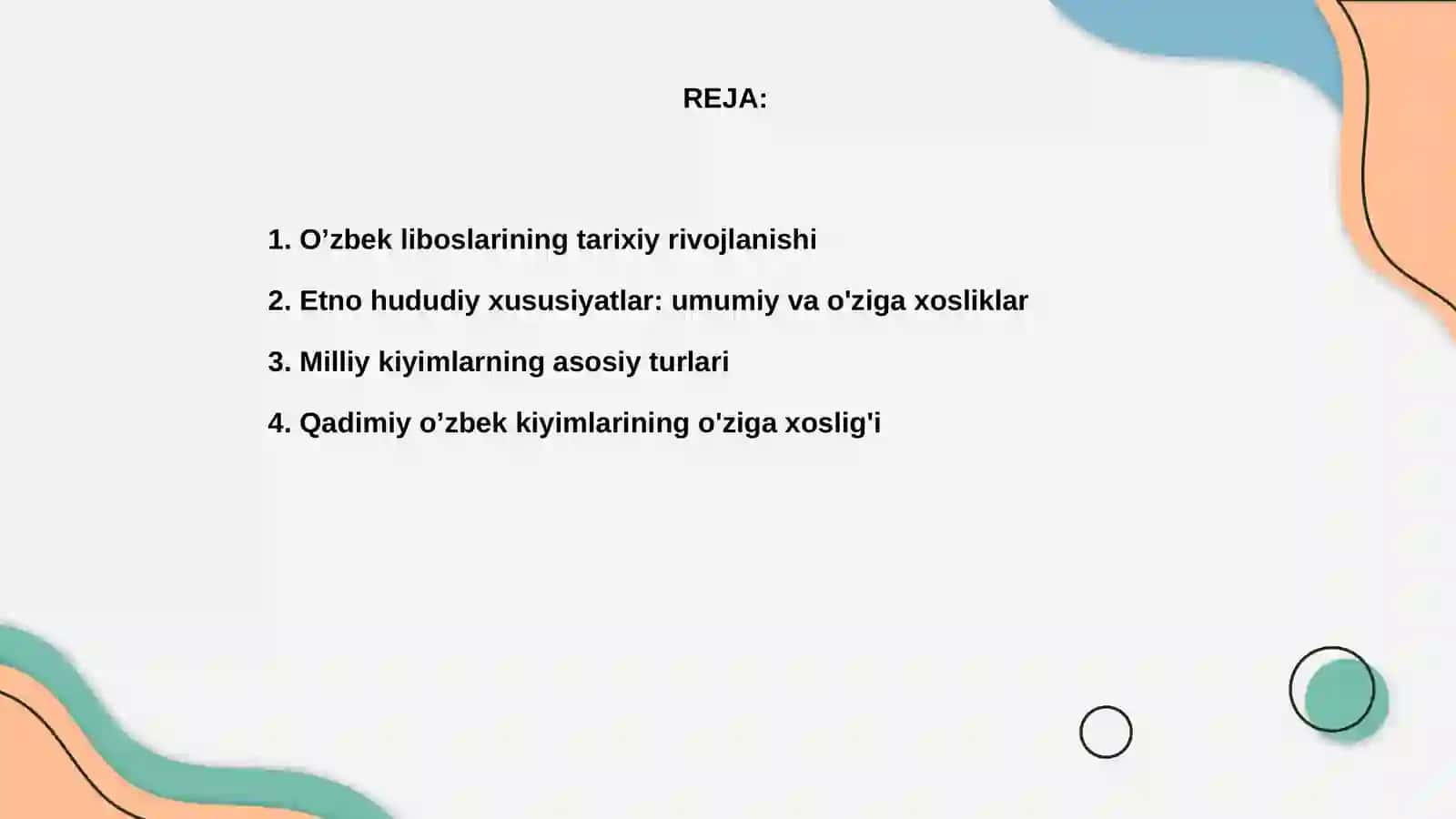 O’zbek liboslarining etno hududiy xususiyatlari va milliy kiyimlari 2