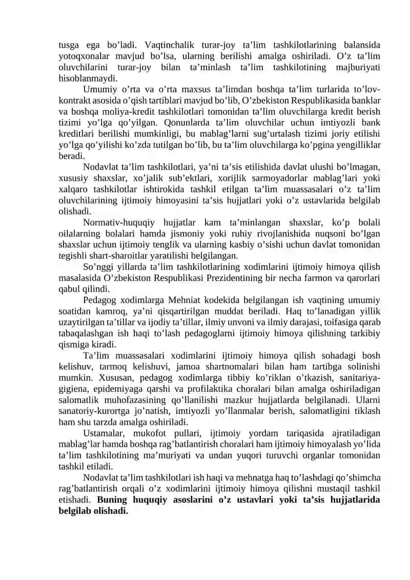 6-mavzu Ta’limda ijtimoiy himoya va javobgarlik masalalari 2