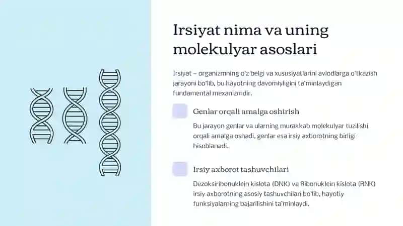 Irsiyatning molekulyar asoslari 2