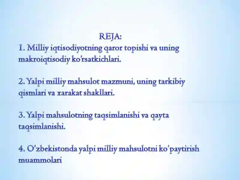 MILLIY IQTISODIYOT VA UNI SHAKLLANTIRISHDAGI DOLZARB MUAMMOLAR 2