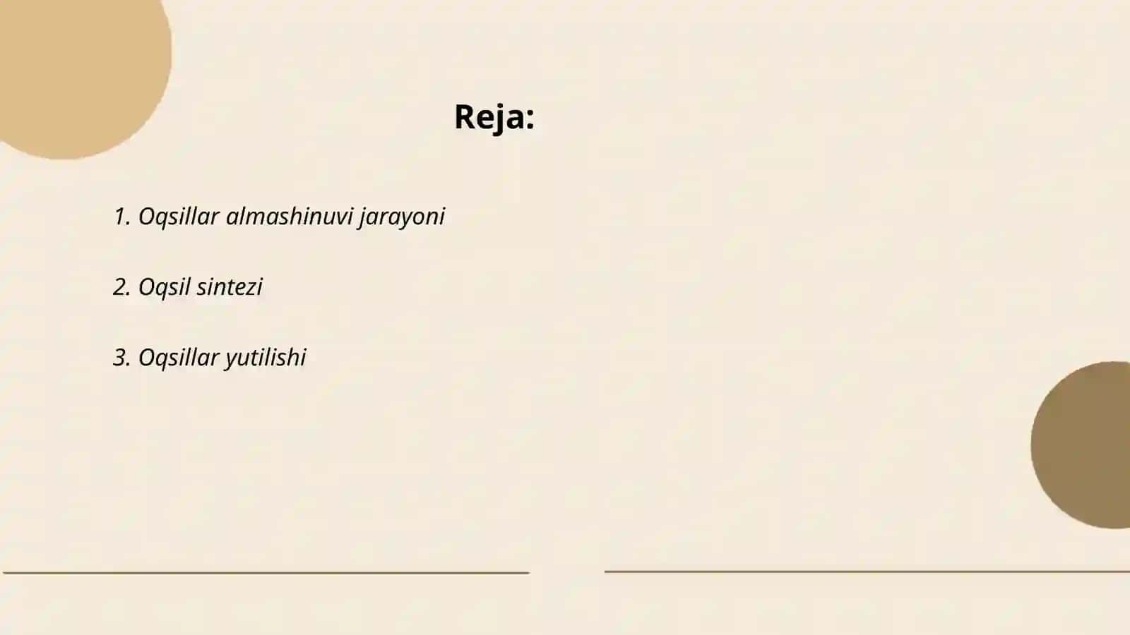 Oqsillar Almashinuvi 2