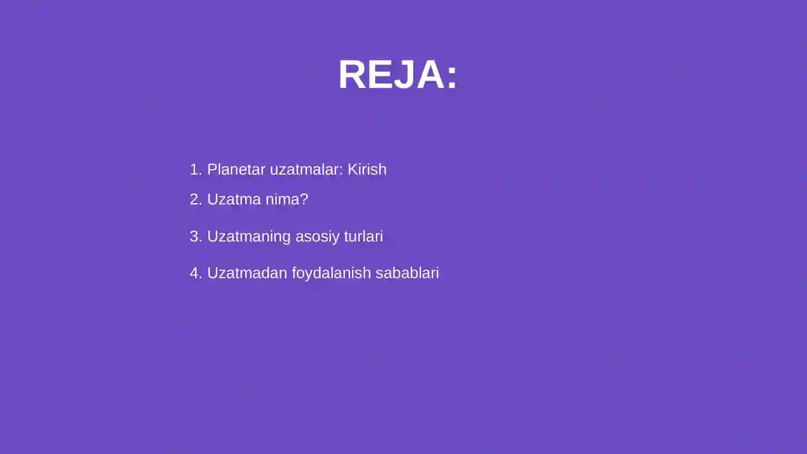 Planetar uzatmalar 2