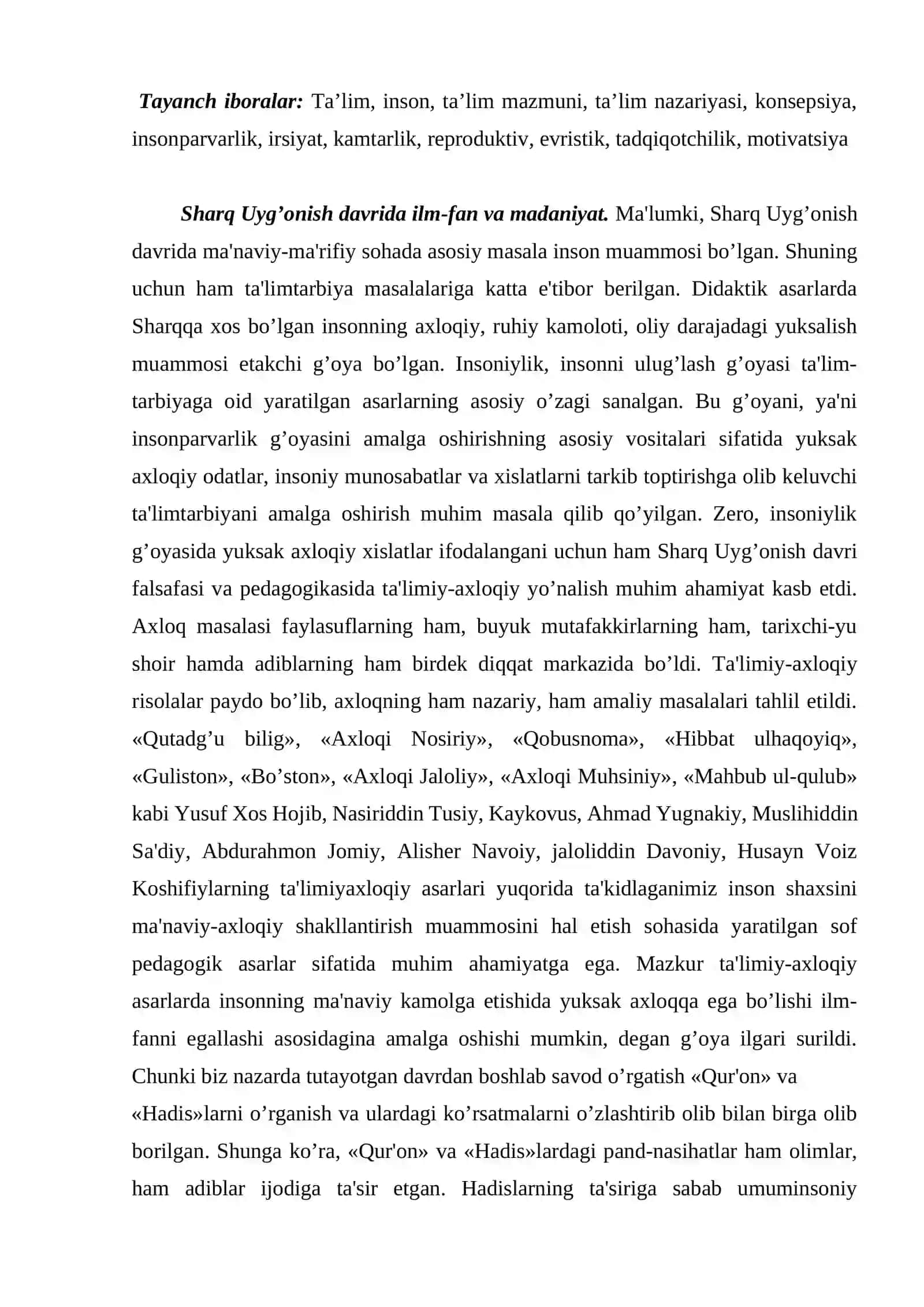 Sharq pedagogik ta’limotida ta’limiy-axloqiy qarashlar 2