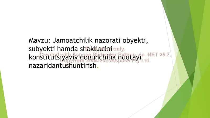 Konstitutsiyaviy Huquqning Subyekti va Obyekti 2
