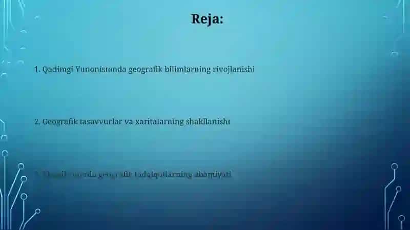 Klassik davrda geografik tadqiqotlarning ahamiyati 2