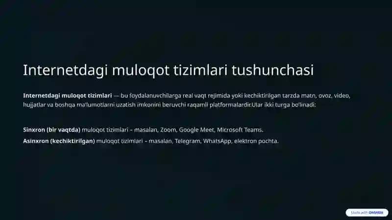 Internetdagi Muloqot Tizimlari 2