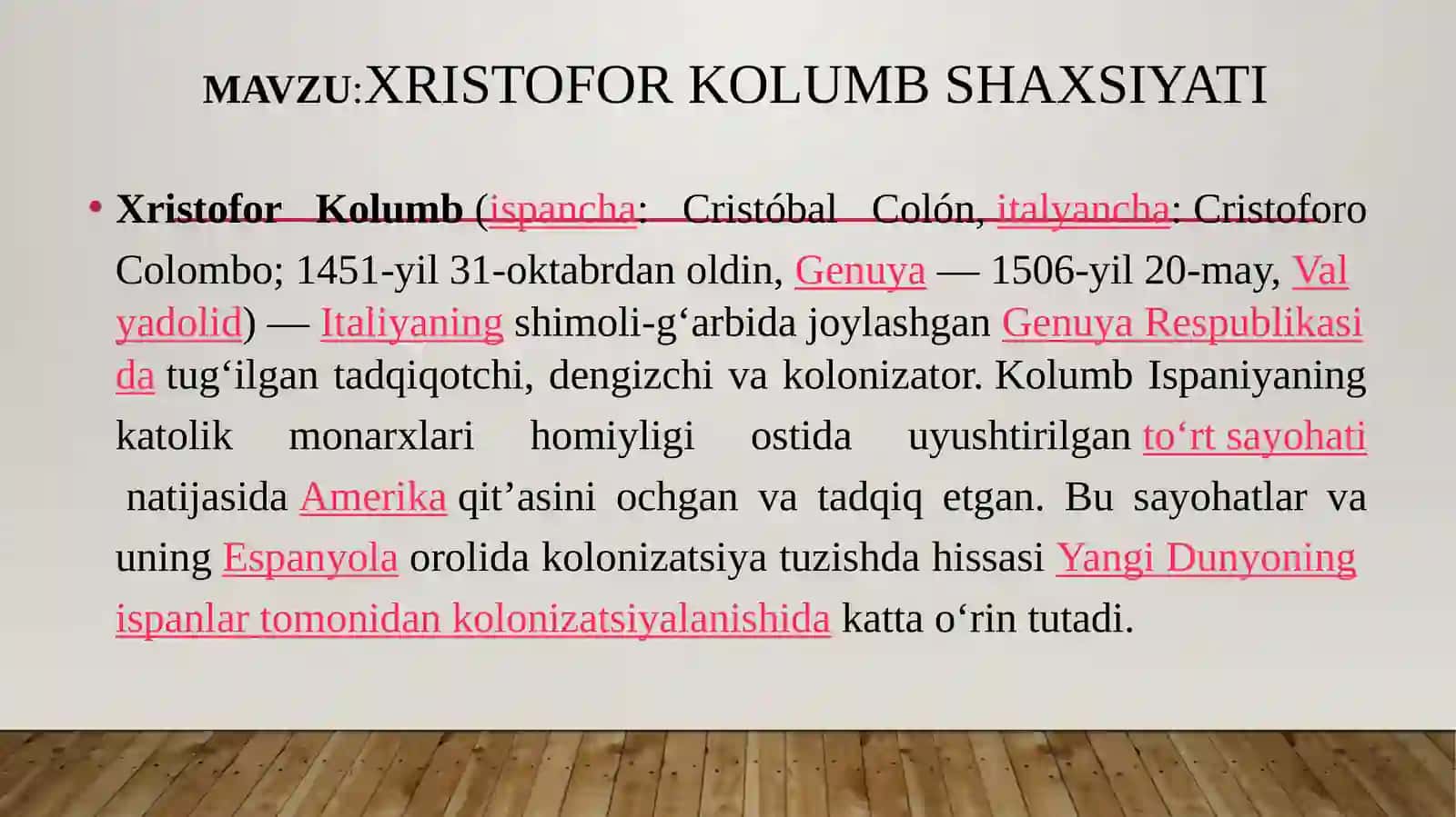 Xristofor Kolumb shaxsiyati 2