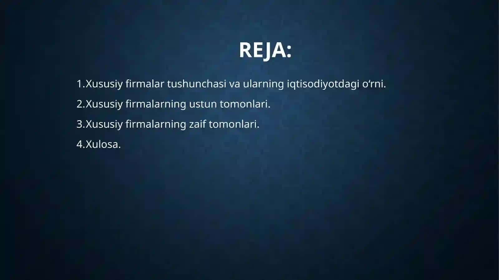 Xususiy firmalarning ustun va zaif tomonlari 2