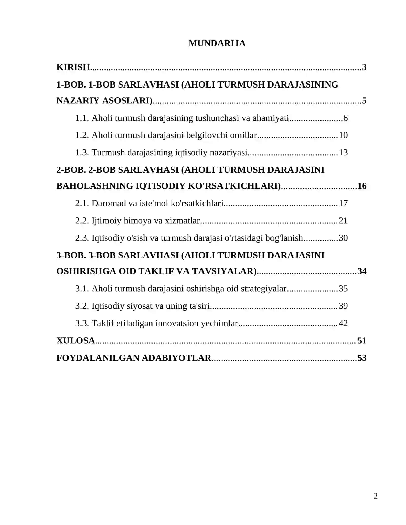 ZARMED UNIVERSITETY IQTISODIYOT NAZARIYASI FANIDAN KURS ISHI 2