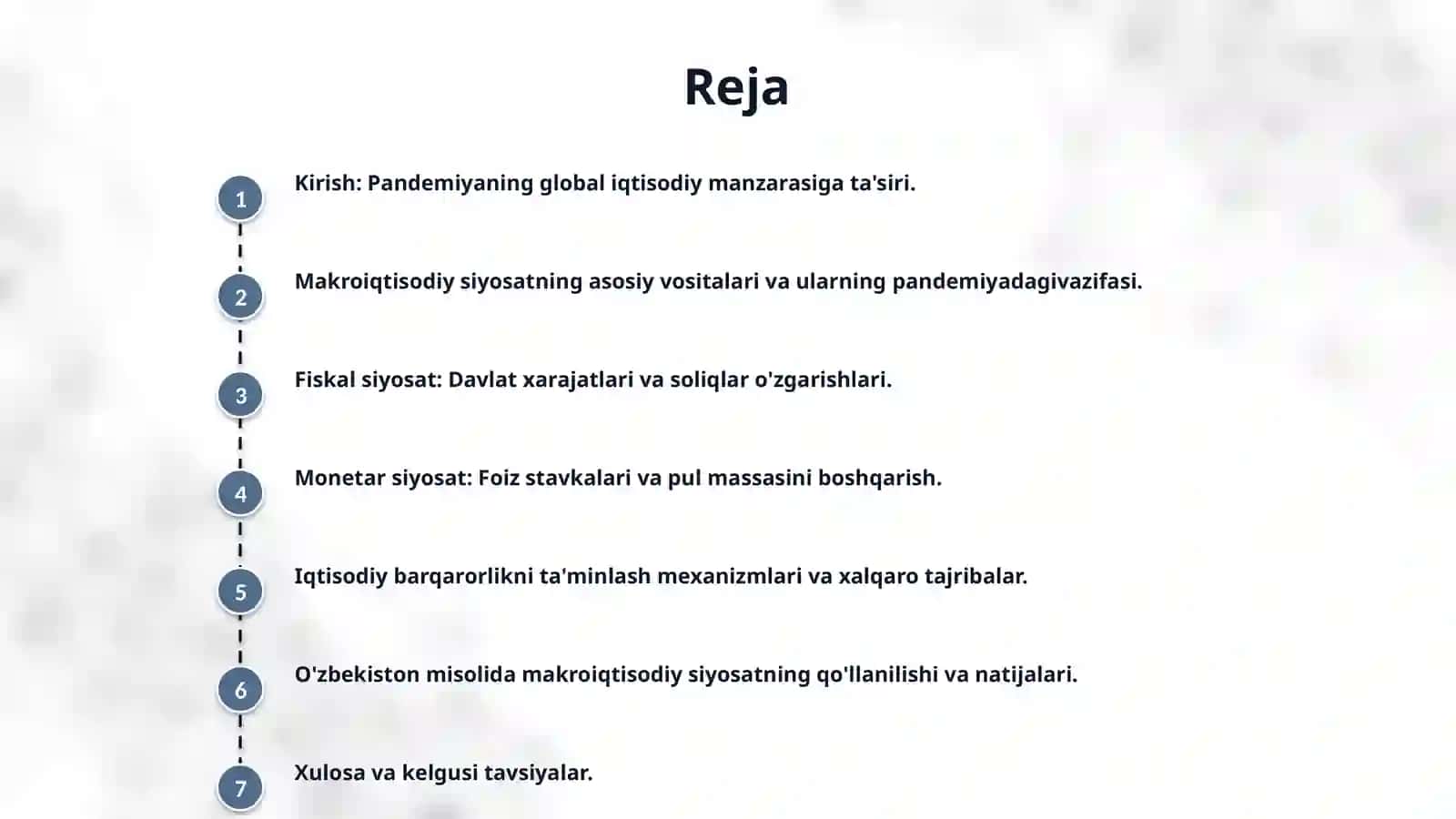 Pandemiya davrida makroiqtisodiy siyosatning o'zgarishi va iqtisodiy barqarorlik 2