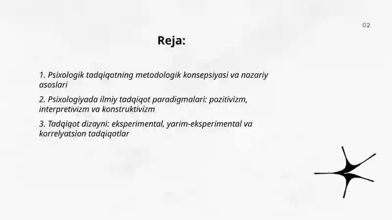 Psixologiyada ilmiy tadqiqotning metodologik asoslari 2