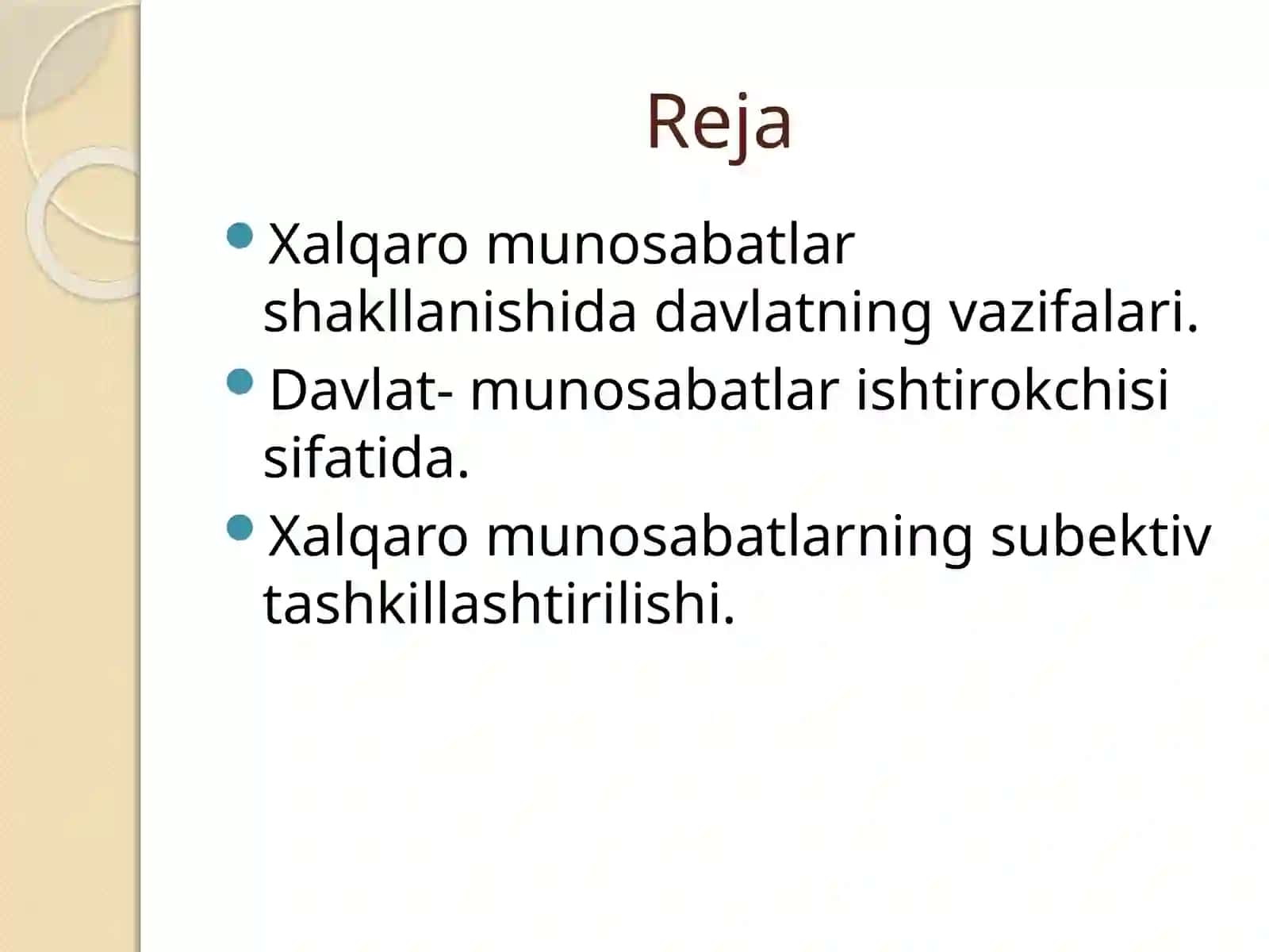 Davlat xalqaro siyosiy munosabatlar ishtirokchisi sifatida 2