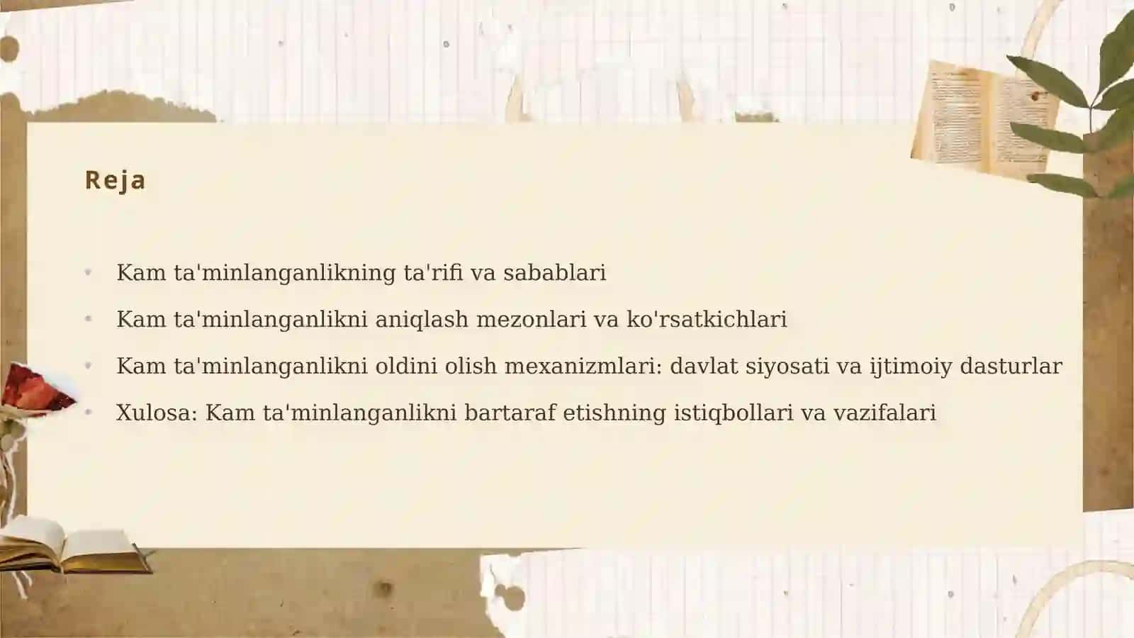 Kam taminlanganlik tushunchasi va uni oldini olish mexanizmlari 2