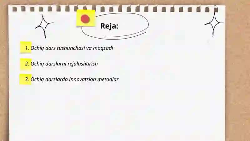 Ochiq dars ishlanmasi 2