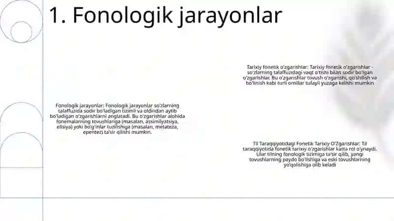 Til Taraqqiyotidagi Fanetik Tarixiy O'Zgarishlar 2