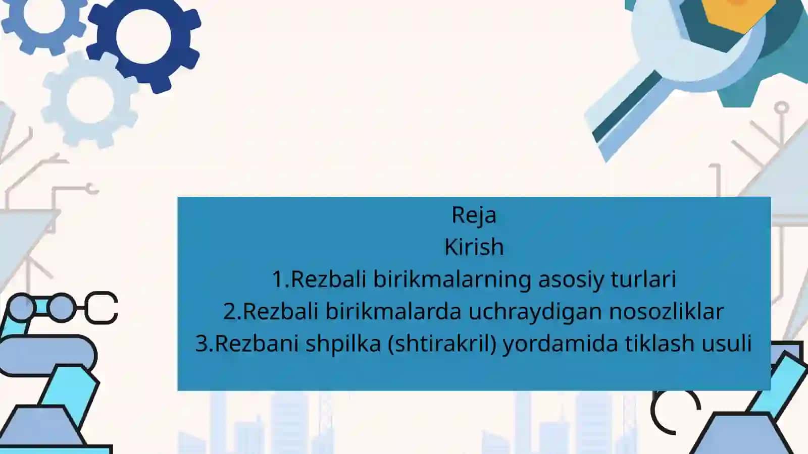 Rezbali birikmalarni stirakril bilan tiklash 2