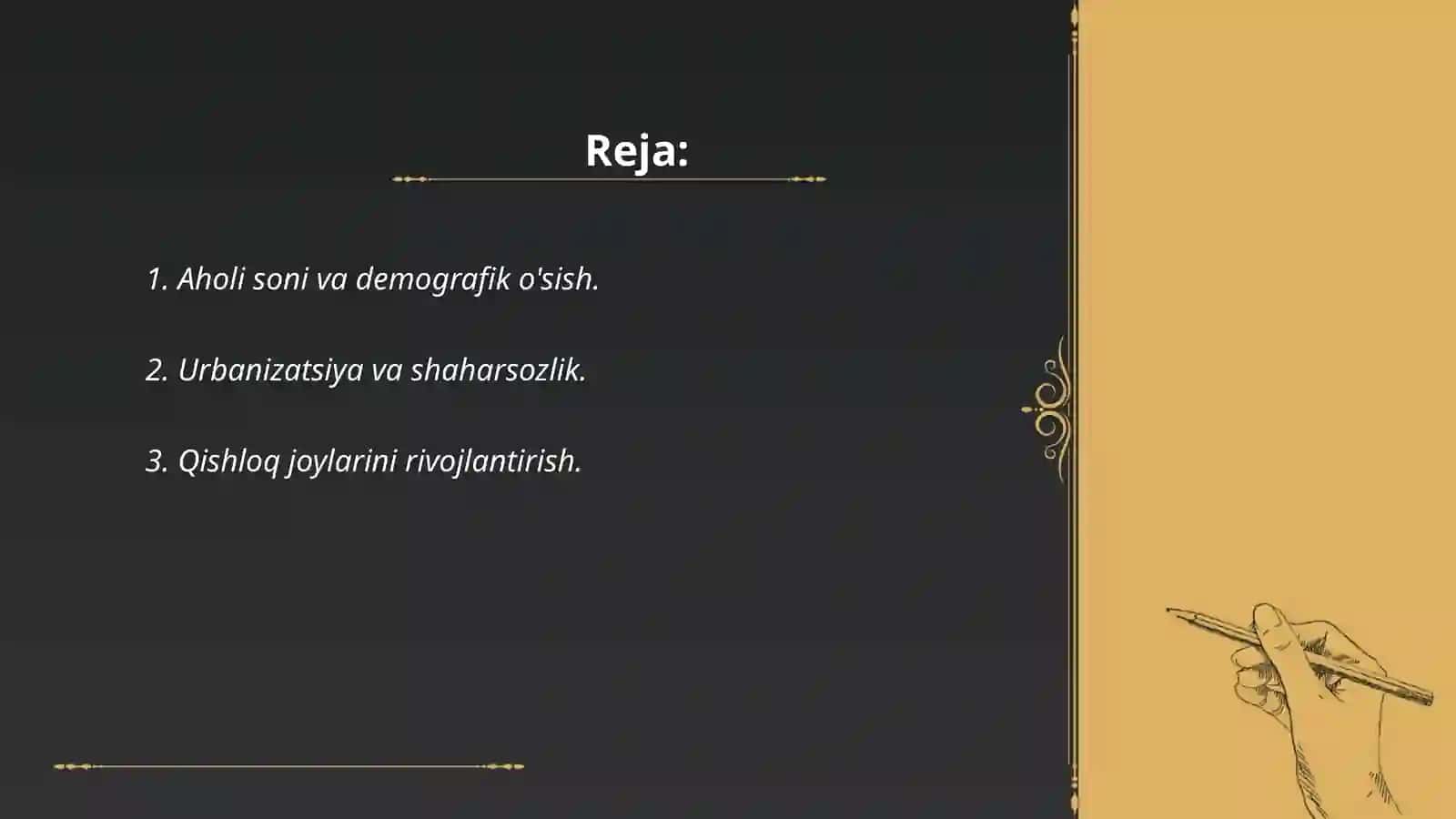 Ijtimoiy rivojlanish va aholi turmush tarzini prognozlash va rejalashtirish 2