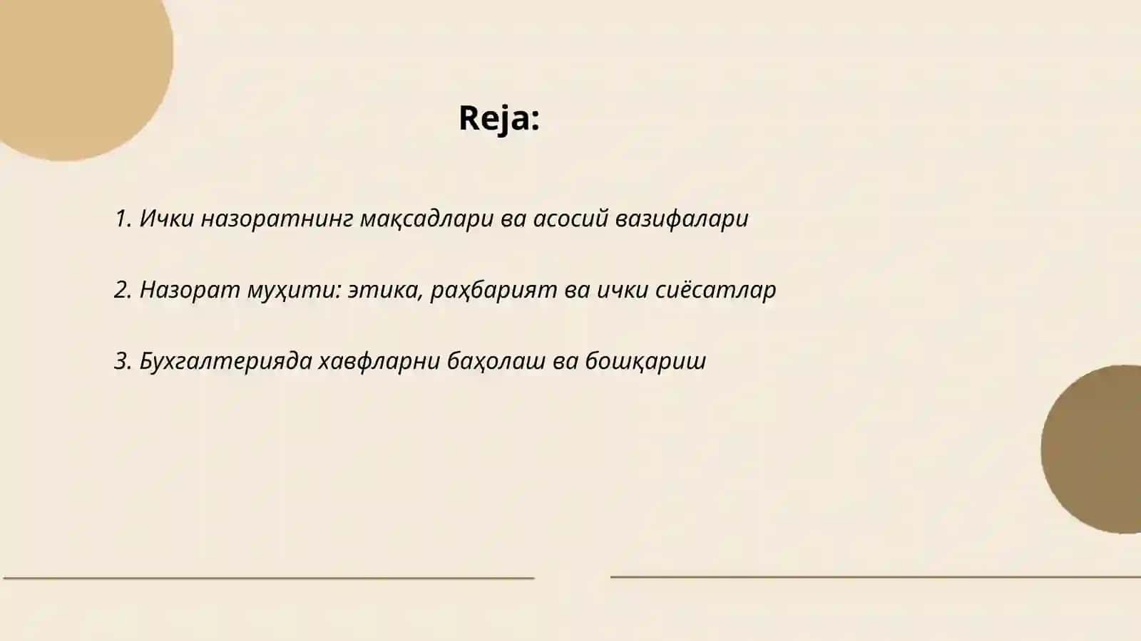 БАНК БУХГАЛТЕРИЯСИДА ИЧКИ НАЗОРАТ ТИЗИМИ 2
