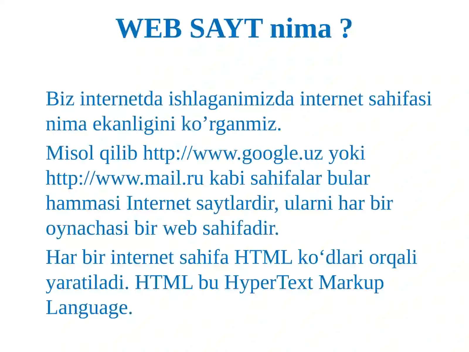 Web sahifa yaratish dasturlari 2