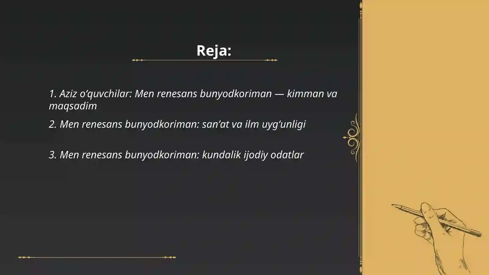 Men renesans bunyodkoriman 2