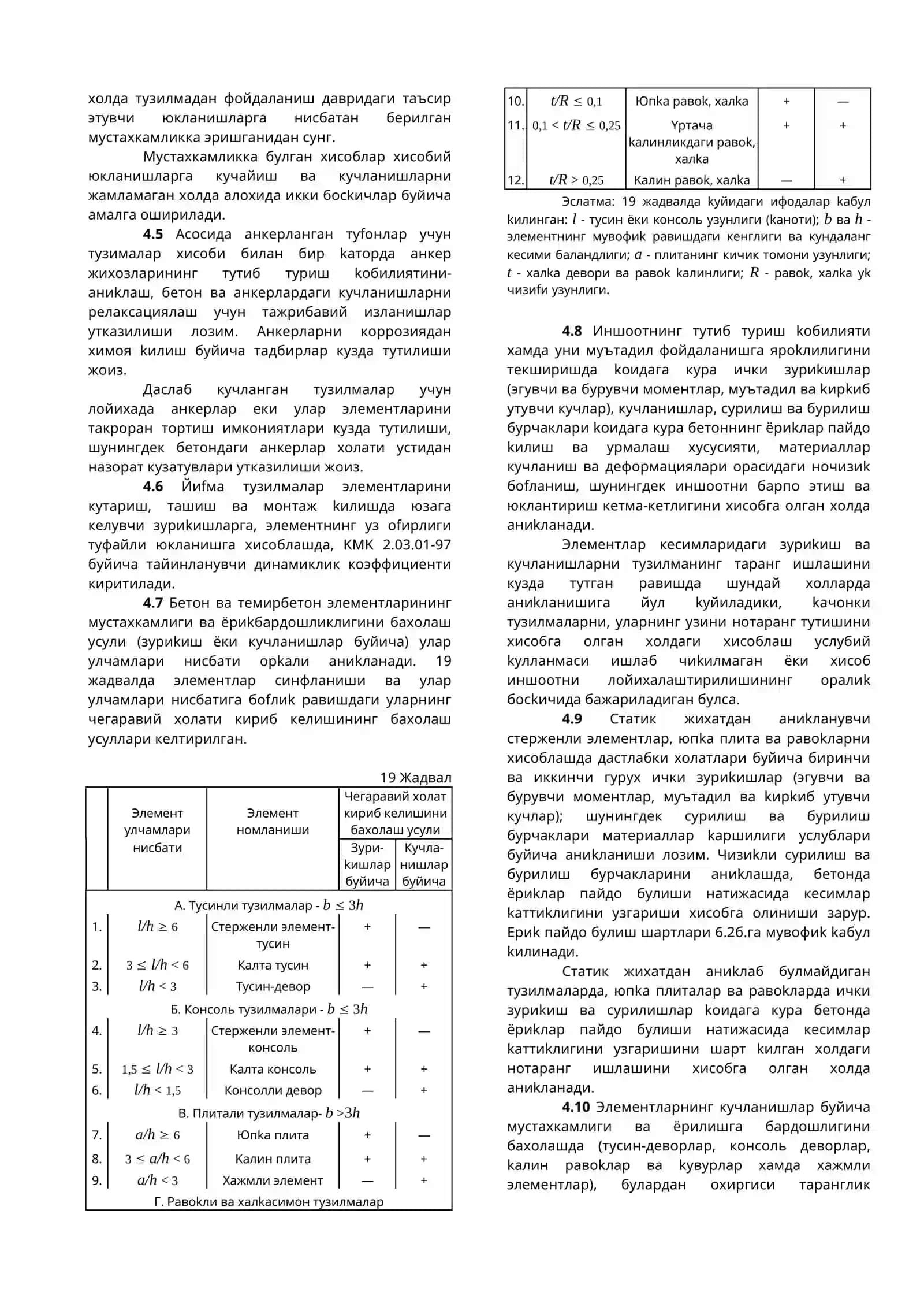 Чегаравий холатлар буйича хисоб кўидага тузилмани барпо этувчи 2