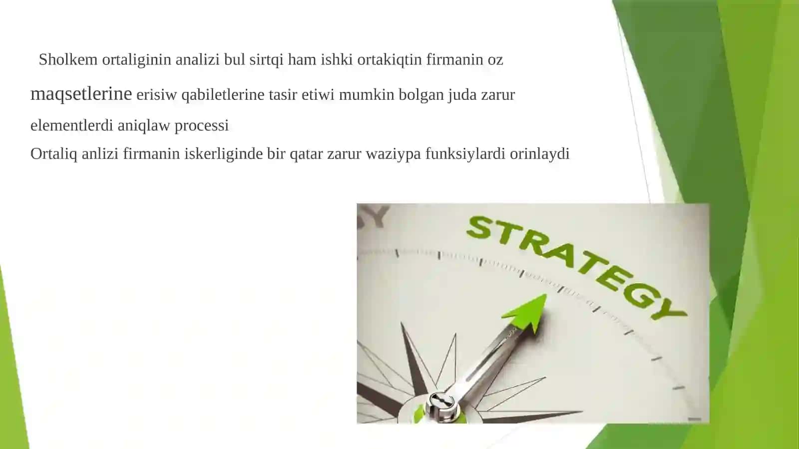 Tema-Mikrodarejedegi strategiyaliq rejelestiriwdi sholkemlestiriw 2