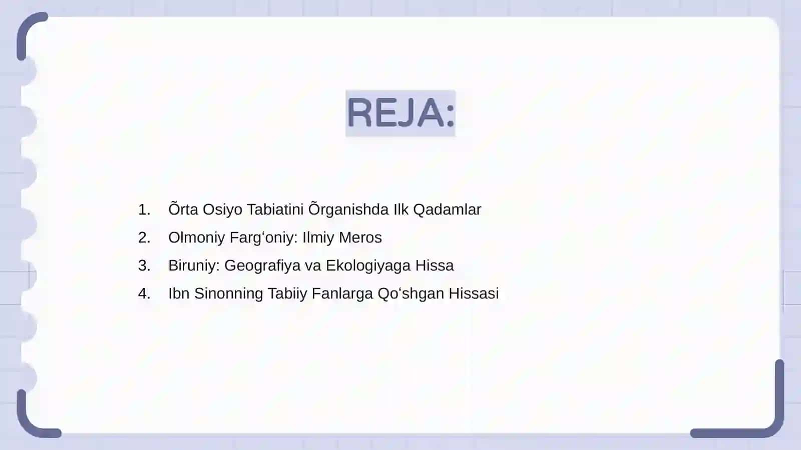 Õrta Osiyo Tabiatini Õrganishda Ilk Qadamlar 2
