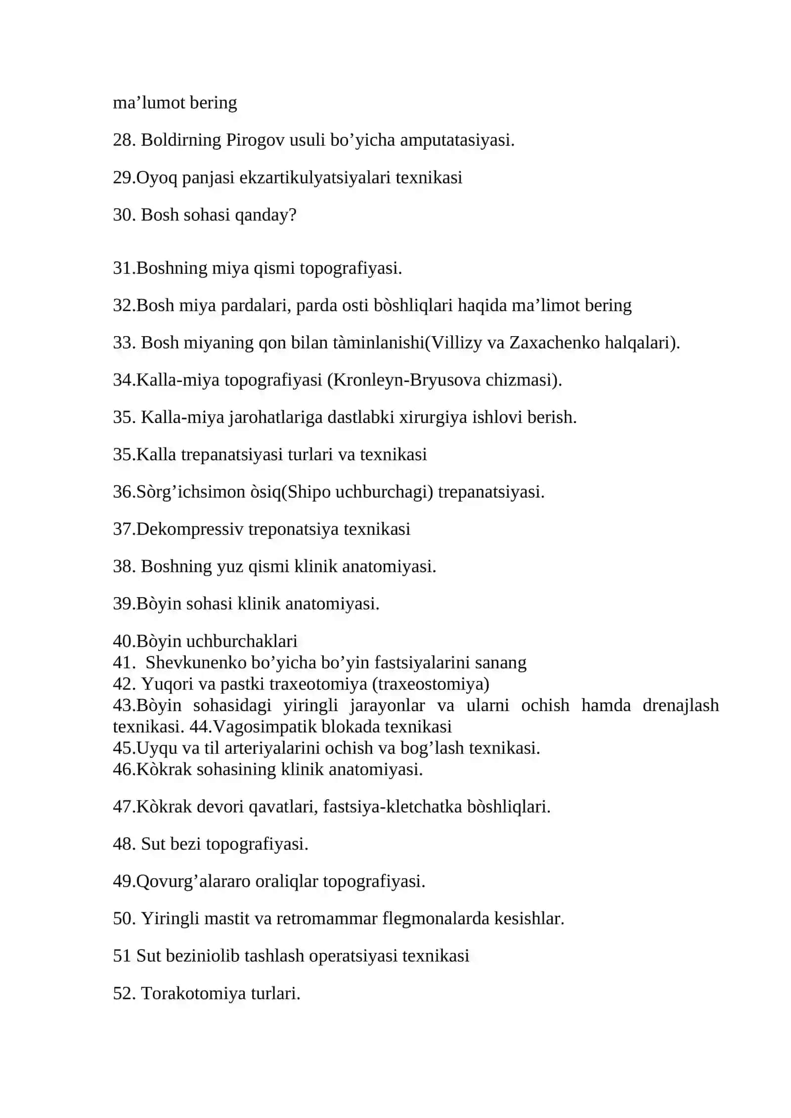 Xirurgik va jarohat usullari 2