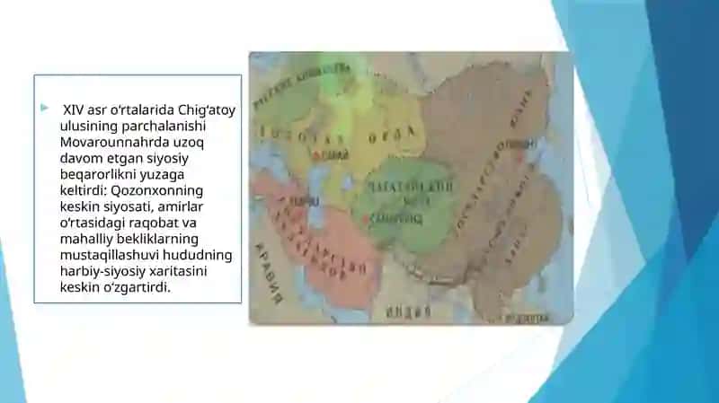 Amir Temur va Temuriylar davrida Markaziy Osiyoda boshqaruv va tarixiy geografiya 2