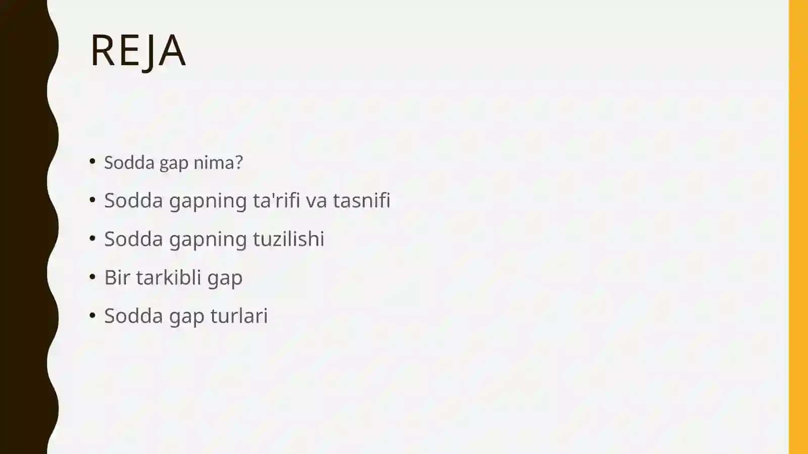Sodda gapning ta'rifi va tasnifi 2