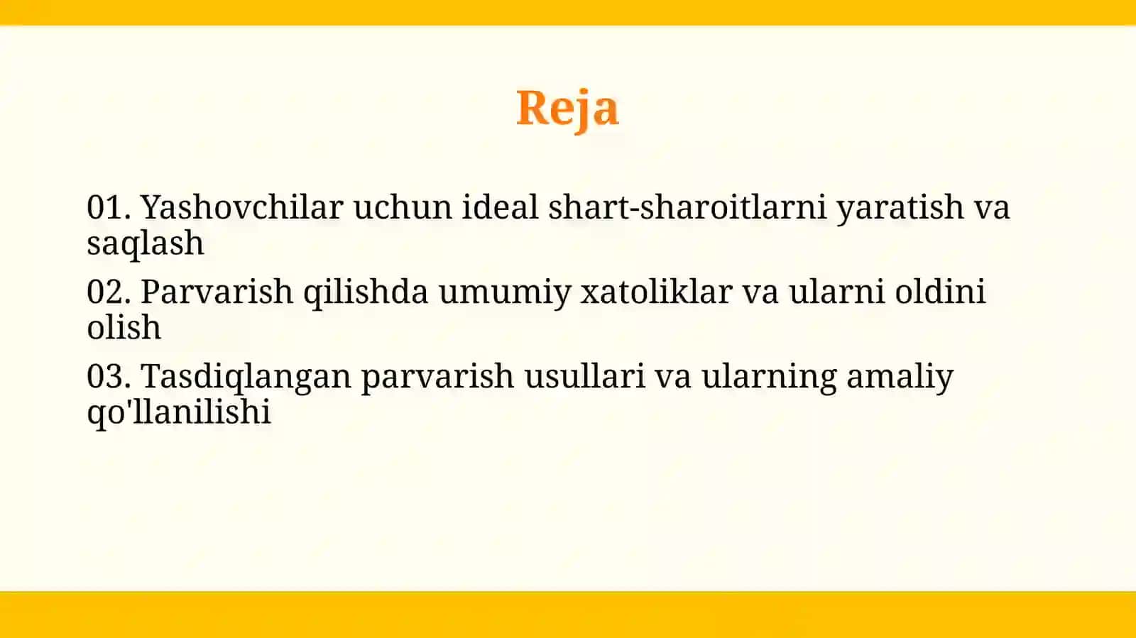 Akvarium vaterrariumda yashovchilarni parvarish qilishning shart sharoitlarini o'rganish 2