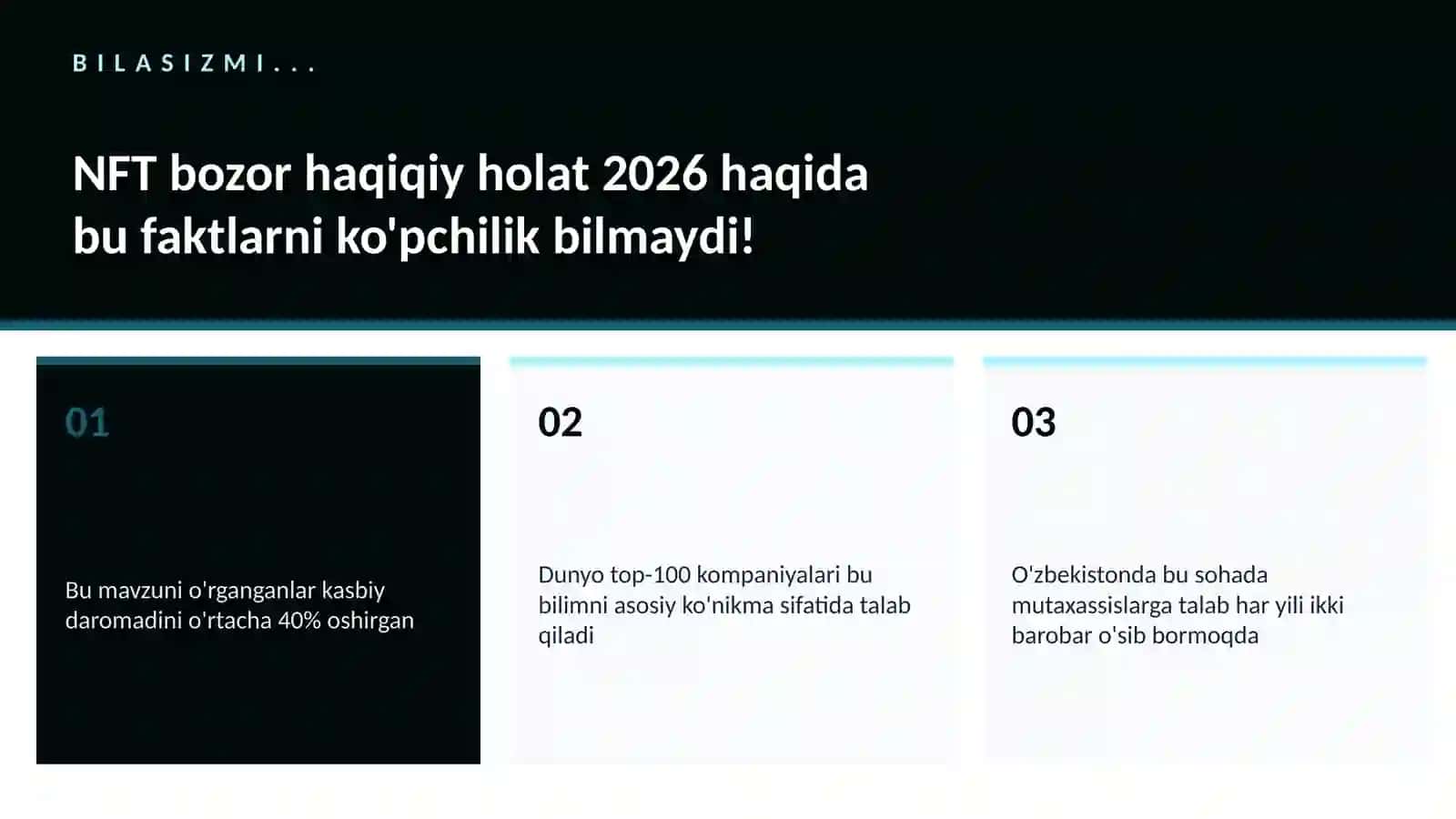 NFT bozor haqiqiy holat 2026 2