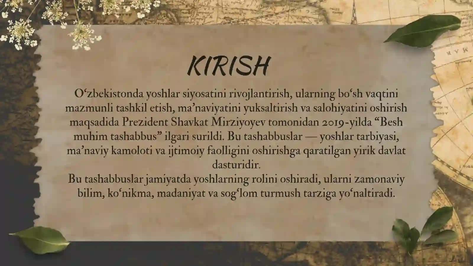 Besh muhim tashabbus 2
