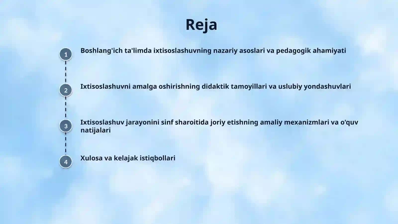 Boshlang'ich ta'limda ixtisoslashuvni amalga oshirish asoslari 2