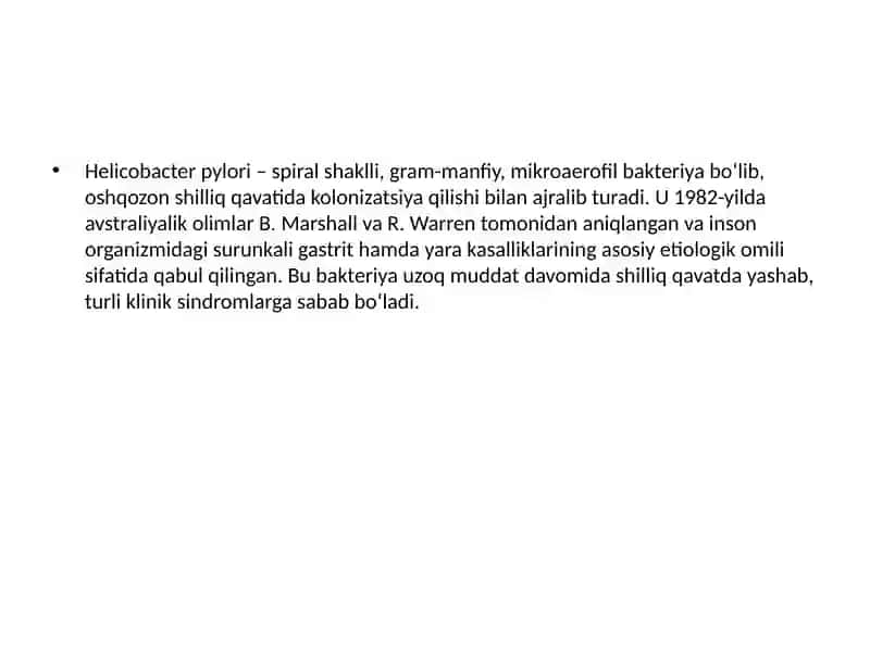 Helicobacter pylori infeksiyasi 2