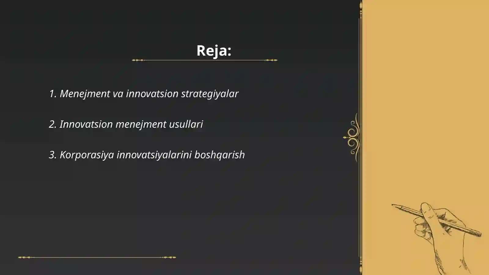 Menejment va korporatsiyalarning innovatsion strategiyalari 2