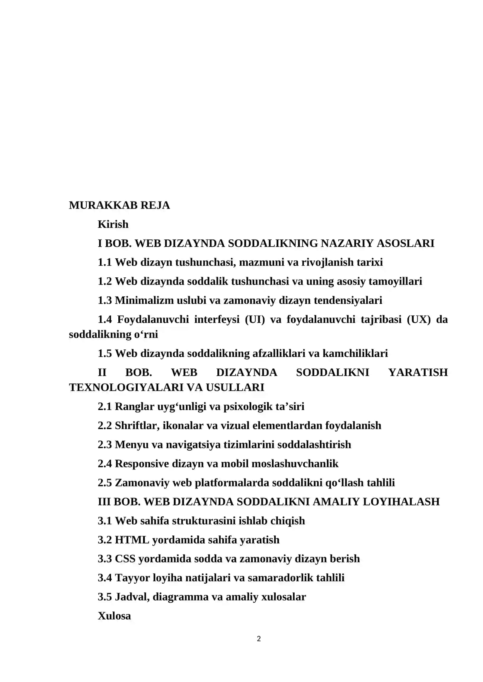WEB DIZAYNDA SODDALIKNING NAZARIY ASOSLARI VA AMALIY LOYIHALASH 2