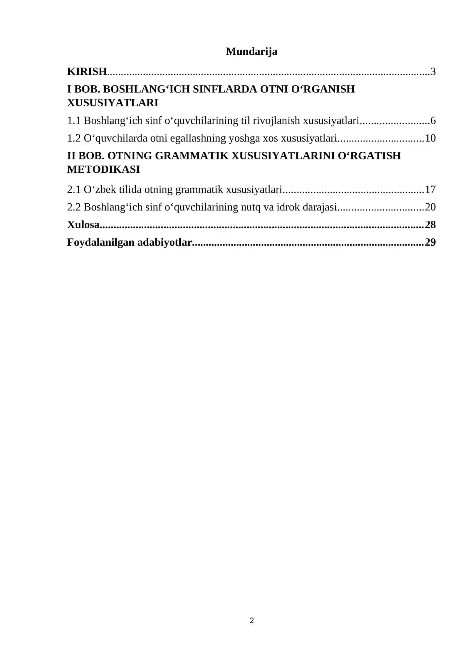 Boshlang‘ich sinflarda otning grammatik xususiyatlarini o‘rganish metodikasi 2