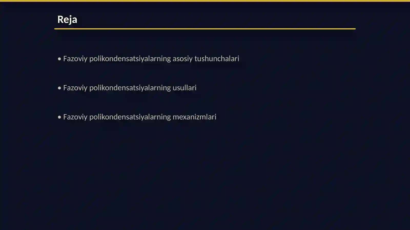 Fаzоviy pоlikоndеnsаtlаnish rеаktsiyalаri: usullаri, mехаnizmlаri vааhаmiyati 2